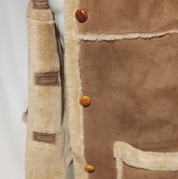 Sawyer of Napa Suede Shearling Rancher Women's Jacket 10 - Picture 13 of 13